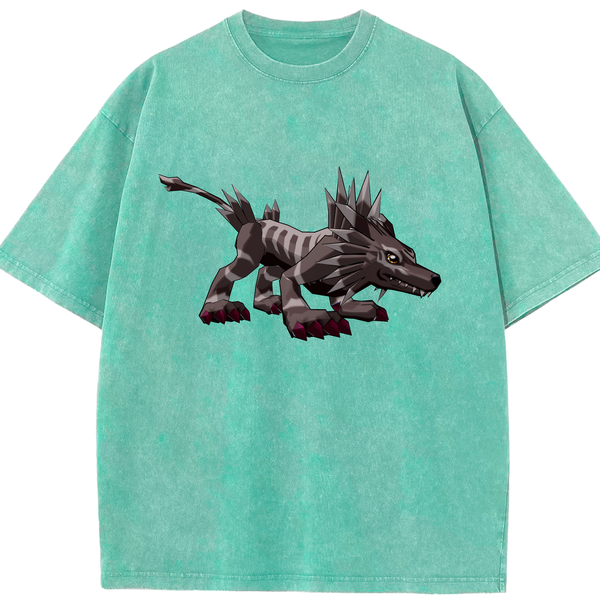 （画像用） Digimon デジタルモンスター/デジモン 綿100% ヴィンテージ風 半袖Tシャツ（フロントプリント）